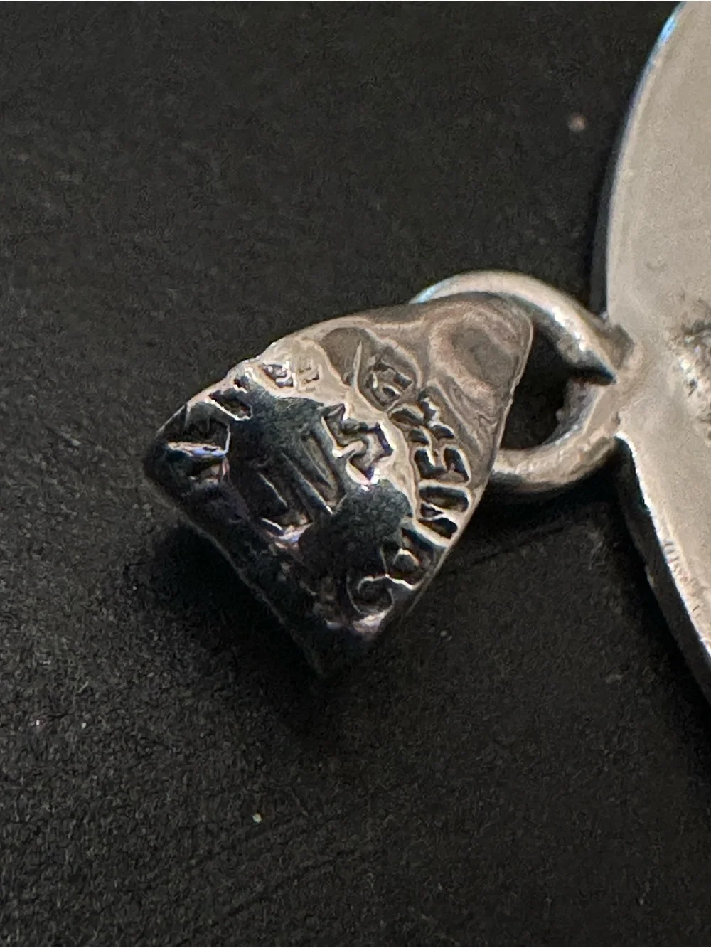 Taxco Hopi Style Overlay Handmade Soaring Eagle Pendant Sterling Hallmark JVS